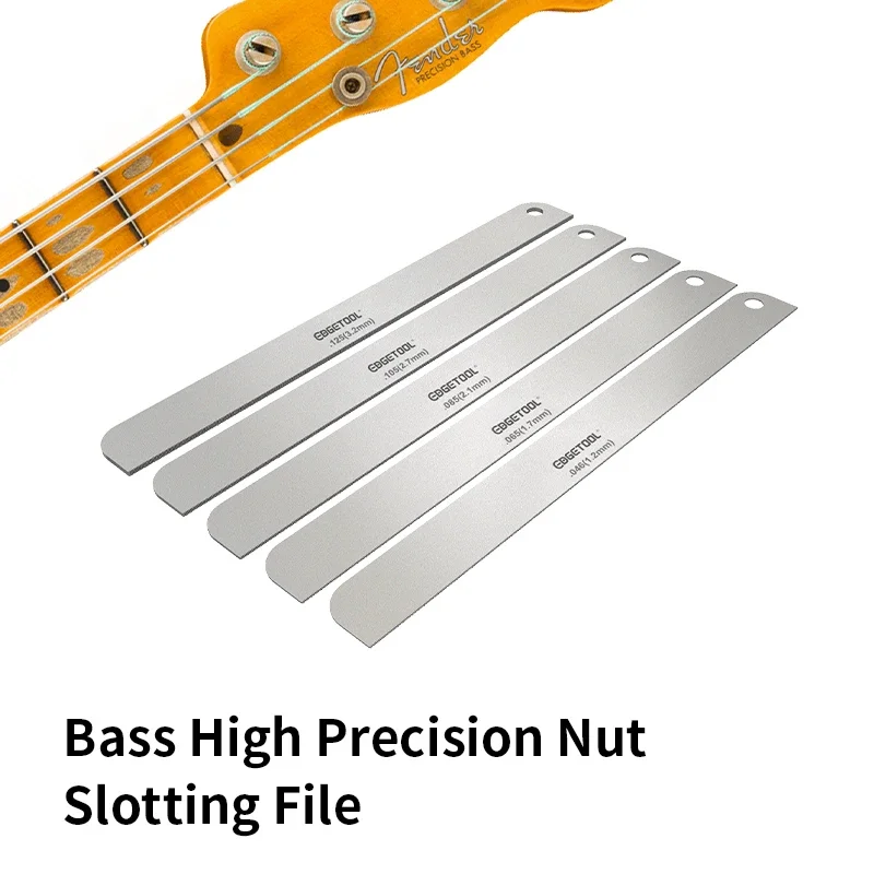 Bass Guitar Strings - Conjunto de Limas para Ranhurar Porcas