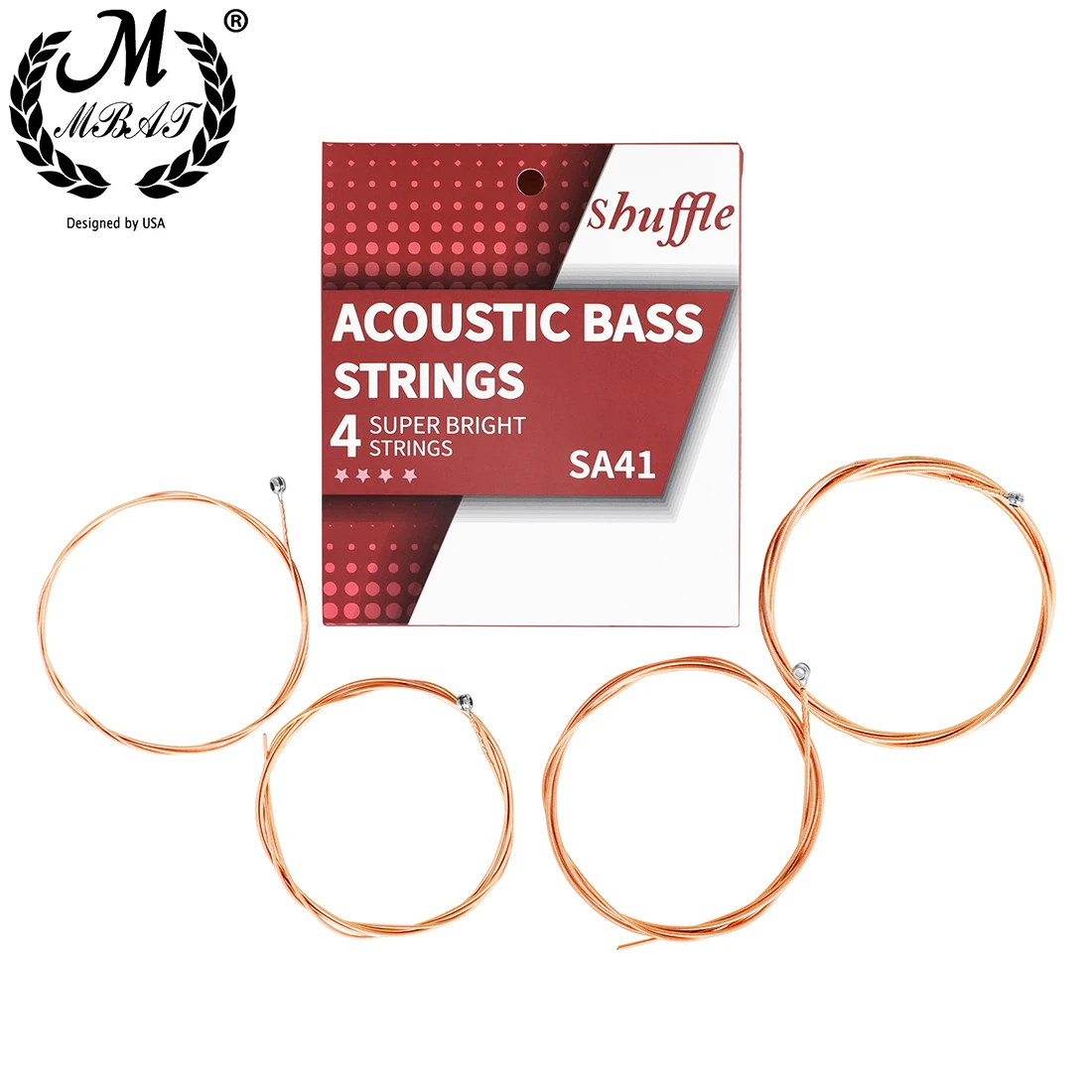 Bass Guitar Strings - M MBAT Cordas para baixo acústico,
