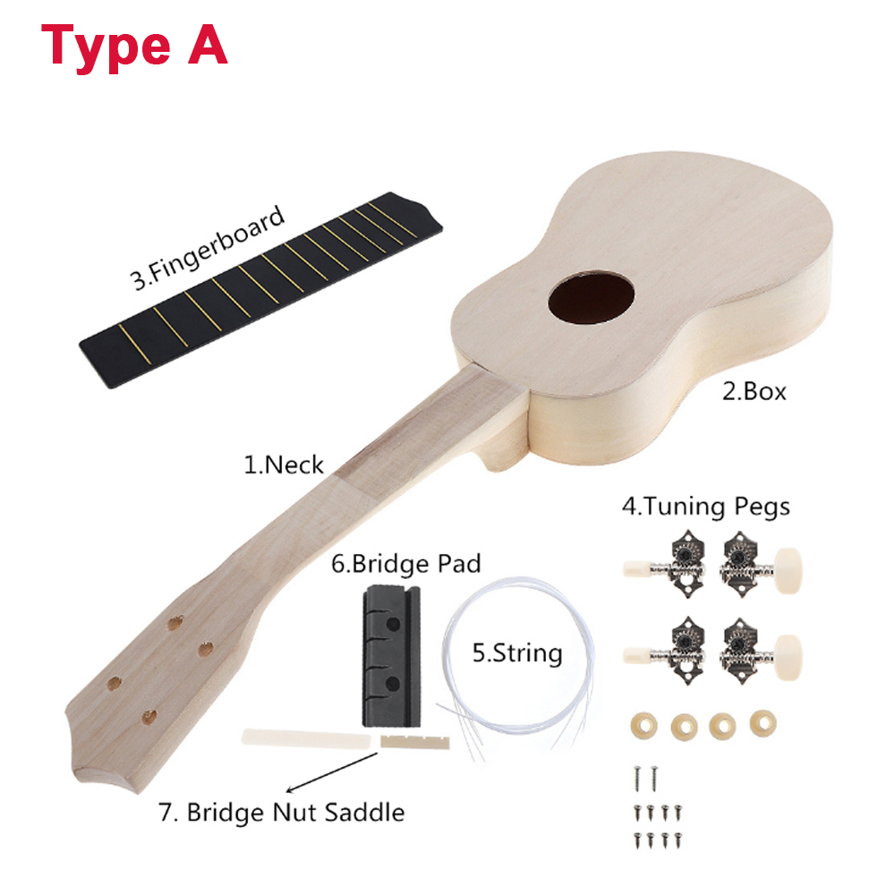 Ukulele Beginner Kit - Diy ukulele 21 Polegada kit cervos