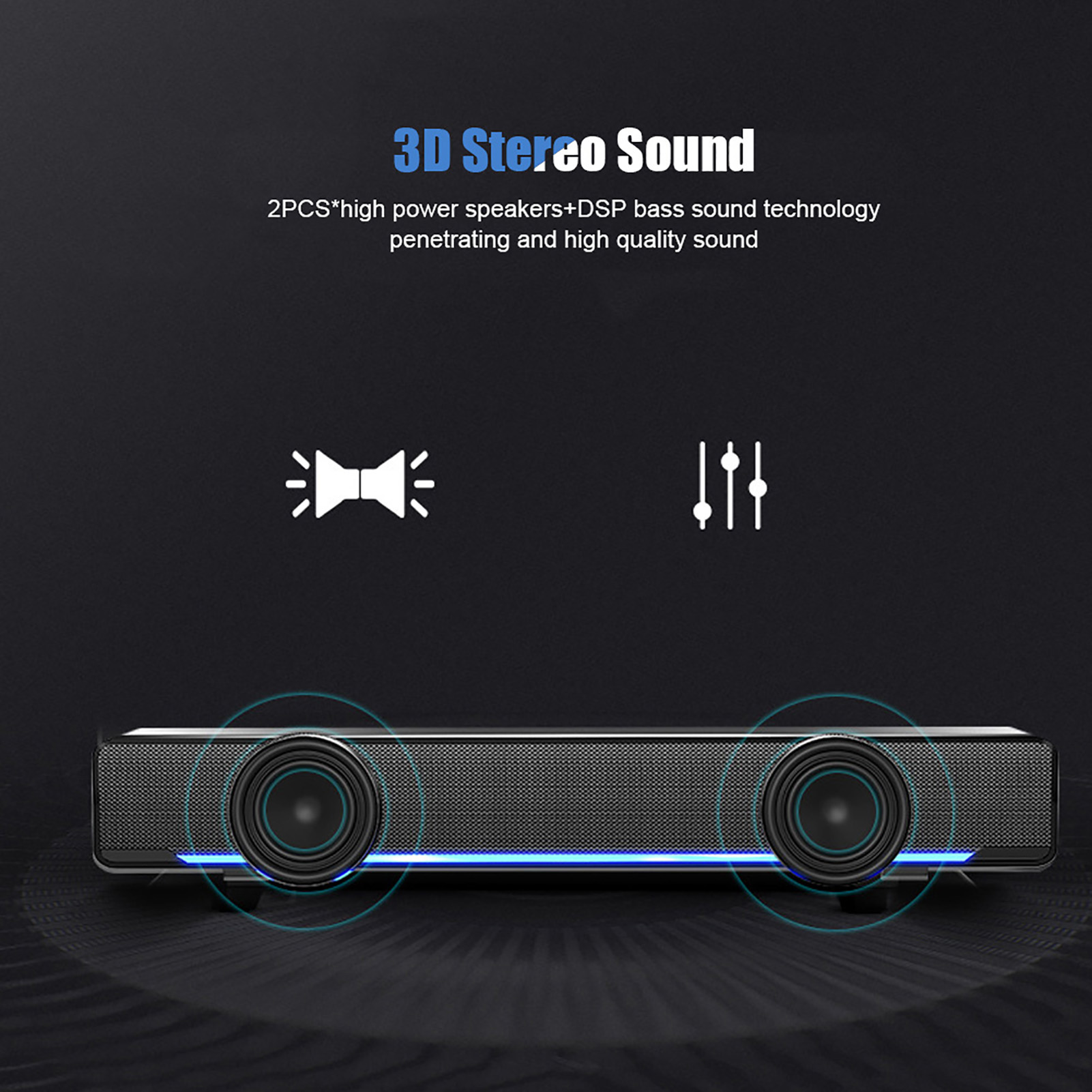Barra de som portátil usb com  - Audio Music Center avaliação e preço