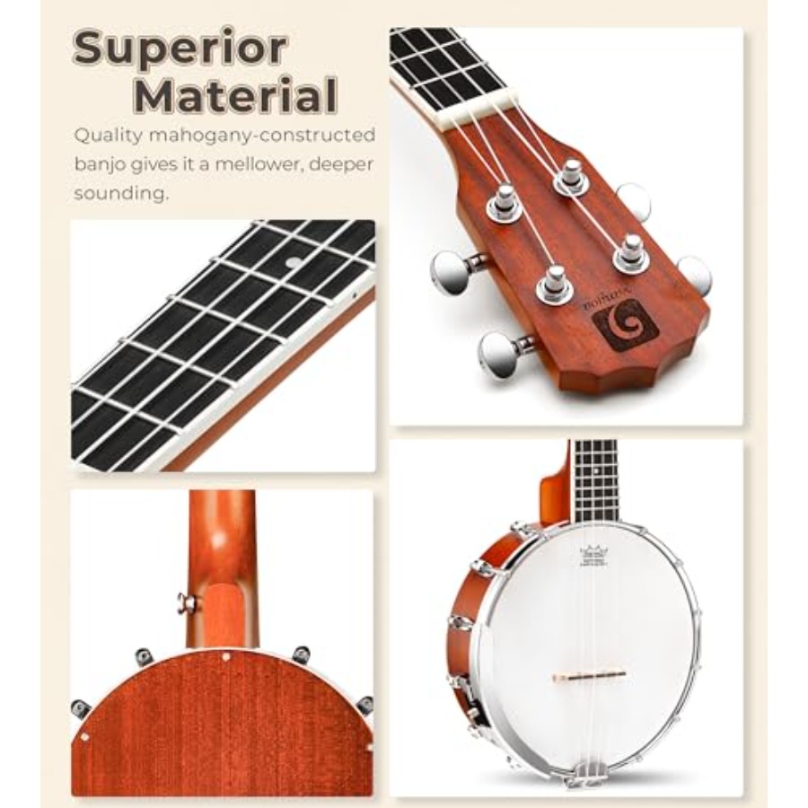 Banjolele de 23 Polegadas com  - Ukulele Beginner Kit avaliação e preço