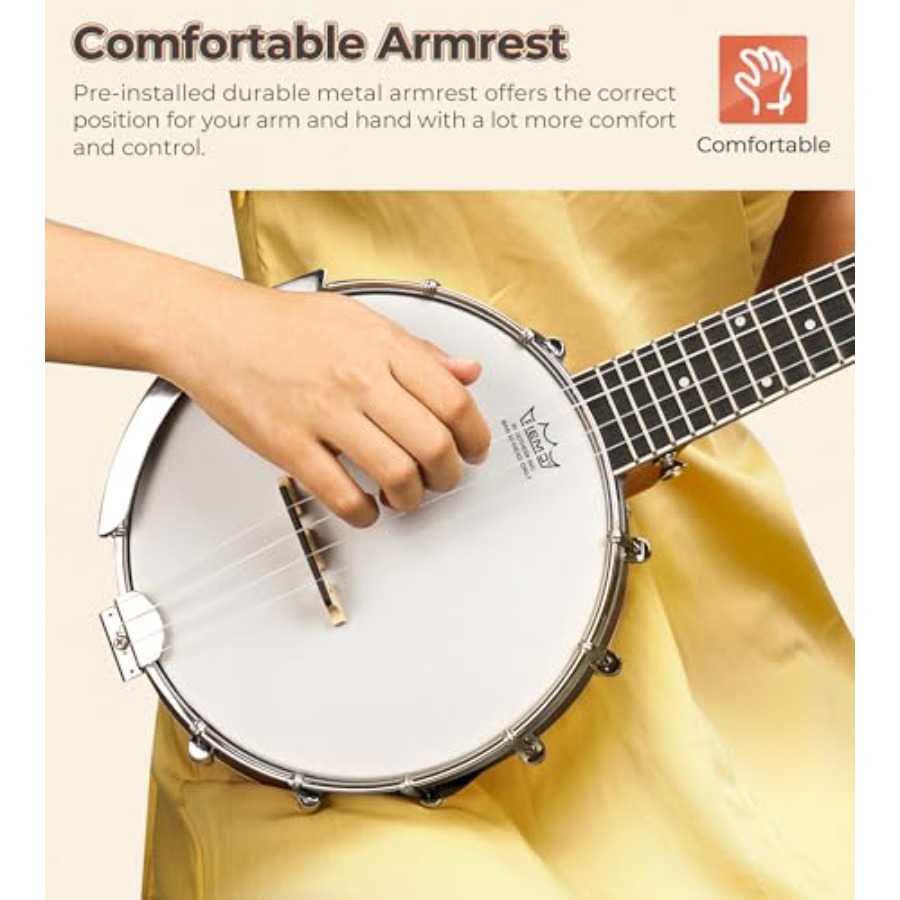 Banjolele de 23 Polegadas com  - Ukulele Beginner Kit avaliação e preço